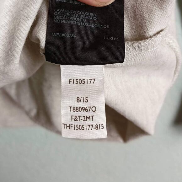 TOMMY HILFIGER Boys Gray M (12-14) Pullover Sweater 1/4 Zip Mock Collar USA Flag - Picture 10 of 10